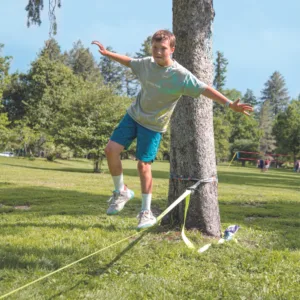 Slackline clasic Hape cu clichet metalic 15 m