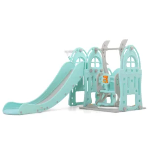 Spatiu de joaca 3 in 1 Nichiduta Dolphin Blue cu leagan convertibil