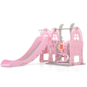 Spatiu de joaca 3 in 1 Nichiduta Dolphin Pink cu leagan convertibil