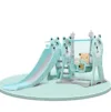Spatiu de joaca 3 in 1 Nichiduta Garden Bear Blue cu leagan