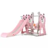 Spatiu de joaca 3 in 1 Nichiduta Garden Bear Pink cu leagan