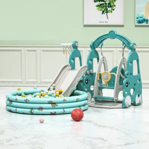 Spatiu de joaca 3 in 1 Nichiduta Garden Happy Turtle Arcada Blue cu Leagan convertibil