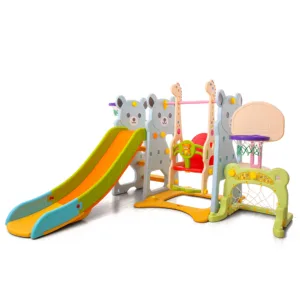 Spatiu de joaca 4 in 1 Nichiduta Garden Bear Blue cu leagan