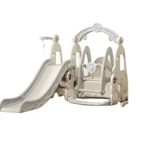 Spatiu de joaca 4 in 1 Nichiduta Garden Happy Turtle Arcada Beige cu tobogan