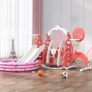 Spatiu de joaca 4in1 Nichiduta Garden Tower Arcada Red cu leagan convertibil si bara detasabila