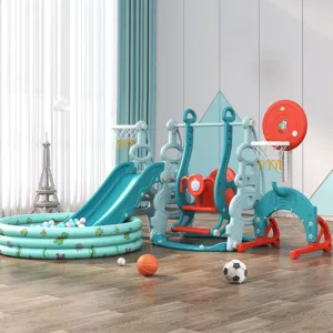 Spatiu de joaca 4in1 Nichiduta Garden Tower Blue cu tobogan