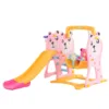 Spatiu de joaca Nichiduta Garden Bear Pink 3 in 1 cu Cos de baschet