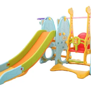 Spatiu de joaca Nichiduta Garden Family Blue 3 in 1 cu Cos de baschet