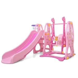 Spatiu de joaca Nichiduta Garden Giraffe Pink 3 in 1 cu Leagan reglabil pe inaltime