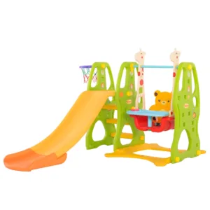 Spatiu de joaca Nichiduta Garden Green 3 in 1 cu Cos de baschet