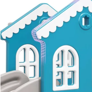 Spatiu de joaca Nichiduta Garden Happy House VerdeGalben 3 in 1 cu Cos de baschet