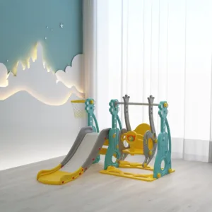 Spatiu de joaca Nichiduta Garden Musical 3 in 1 cu leagan si tobogan cu trepte late
