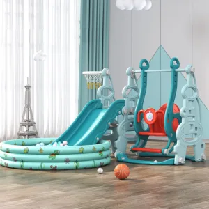 Spatiu de joaca Nichiduta Garden Tower Blue 3in1 cu tobogan