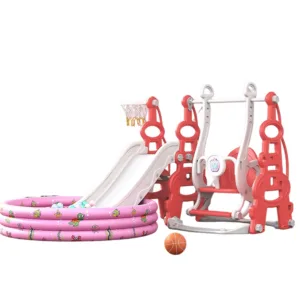 Spatiu de joaca copii 3in1 Nichiduta Garden Tower Red interiorexterior cu tobogan