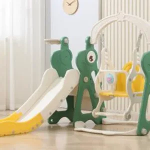 Spatiu de joaca pentru copii 3in1 Nichiduta Garden Green Dinosaur interiorexterior cu tobogan