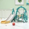 Spatiu de joaca pentru copii 3in1 Nichiduta Garden Happy Turtle Arcada Blue interiorexterior cu tobogan