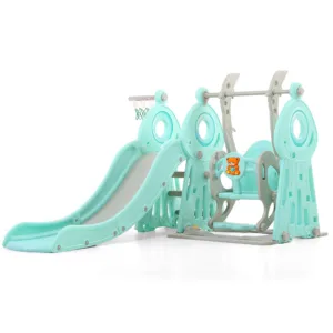 Spatiu de joaca pentru copii Nichiduta Garden Ocean Blue interiorexterior 3in1 cu tobogan