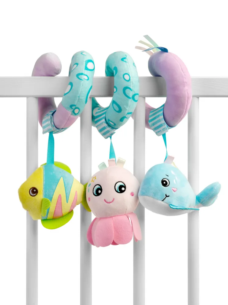 Spirala cu jucarii din plus pentru patutcarucior Sensillo Caracatita