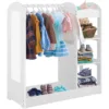 Stand pentru imbracaminte copii Ginger Home Mirror White cu 4 polite