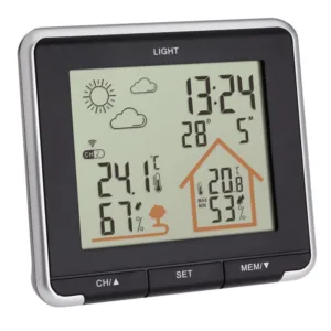 Statie meteo wireless Life TFA 35.1153.01 cu transmitator wireless extern inclus negru