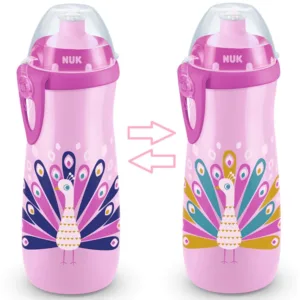 Sticla NUK control temperatura 450 ML 36 luni Cameleon diverse culori