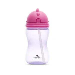 Sticla copii cu pai Lorelli Baby Care Roz