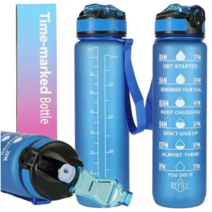 Sticla de Apa gradata pentru sport 1L Blue