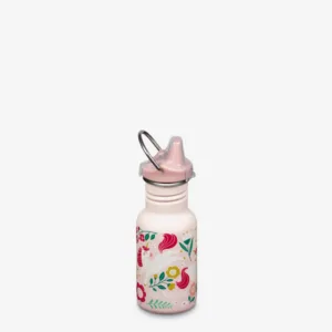Sticla din otel pentru copii Kid Classic Narrow 355 ml cu capac sippy Leaping Unicorns