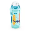 Sticluta cu pai din silicon Nuk Flexy Cup Beach Time 300 ml 18 luni +