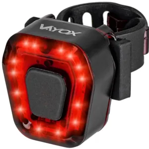 Stop bicicleta cu LED incarcare USB rezistenta la apa 100 lumeni Rosu