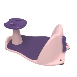 Suport de baie Little Mom Baby Shower Pink cu ventuze si spatar