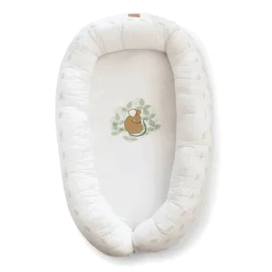 Suport de dormit Babynest 2 in 1 din bumbac Spring Cottage Hunter Green 95x65x18 cm