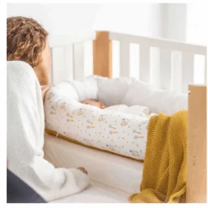 Suport de dormit babynest 2 in 1 Premium bumbac Nairobi Mustard 95x65x18 cm