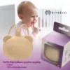 Suport pentru suzeta din silicon AppeKids The Little Bear Bubble Beige