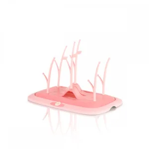 Suport pentru uscare biberoane Drying Rack Coral Pink