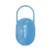 Suport transparent cu maner pentru 2 suzete sau tetine Blue