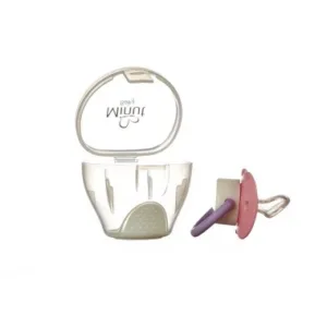Suzeta Minut Baby 0+ si cutie pentru sterilizare roz