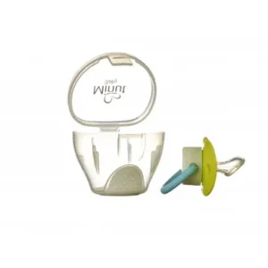 Suzeta Minut Baby 0+ si cutie pentru sterilizare verde