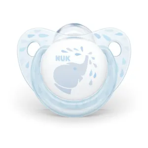 Suzeta Nuk Baby blue silicon M1 elefant 0-6 luni