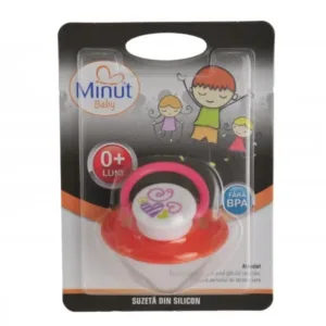 Suzeta blister Minut Baby 0+ portocalie