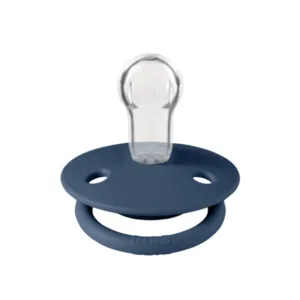 Suzeta de lux silicon Bibs tetina rotunda marime universala 0-3 ani Steel Blue