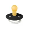 Suzeta fosforescenta Bibs Colour Glow Latex tetina rotunda 0 luni + Black