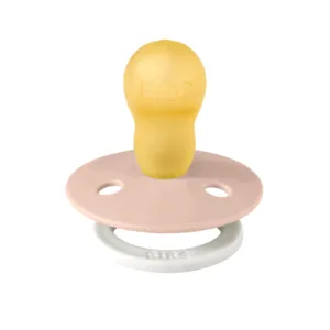 Suzeta fosforescenta Bibs Colour Glow Latex tetina rotunda 18 luni + Blush