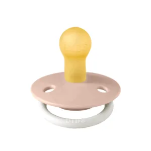 Suzeta fosforescenta Bibs de lux Glow Latex tetina rotunda 0 luni + Blush