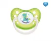 Suzeta ortodontica din latex cu inel fosforescent 18 luni+ Verde