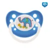 Suzeta ortodontica din silicon cu inel fosforescent 18 luni+ Albastru