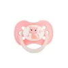 Suzeta rotunda din latex 0-6 luni Pisica Roz