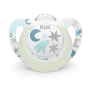 Suzeta silicon Nuk Star Night 0-6 luni