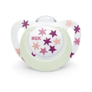 Suzeta silicon Nuk Star Night 18 luni +