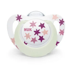 Suzeta silicon Nuk Star Night 6-18 luni